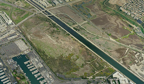 Airel photo of wetlands.